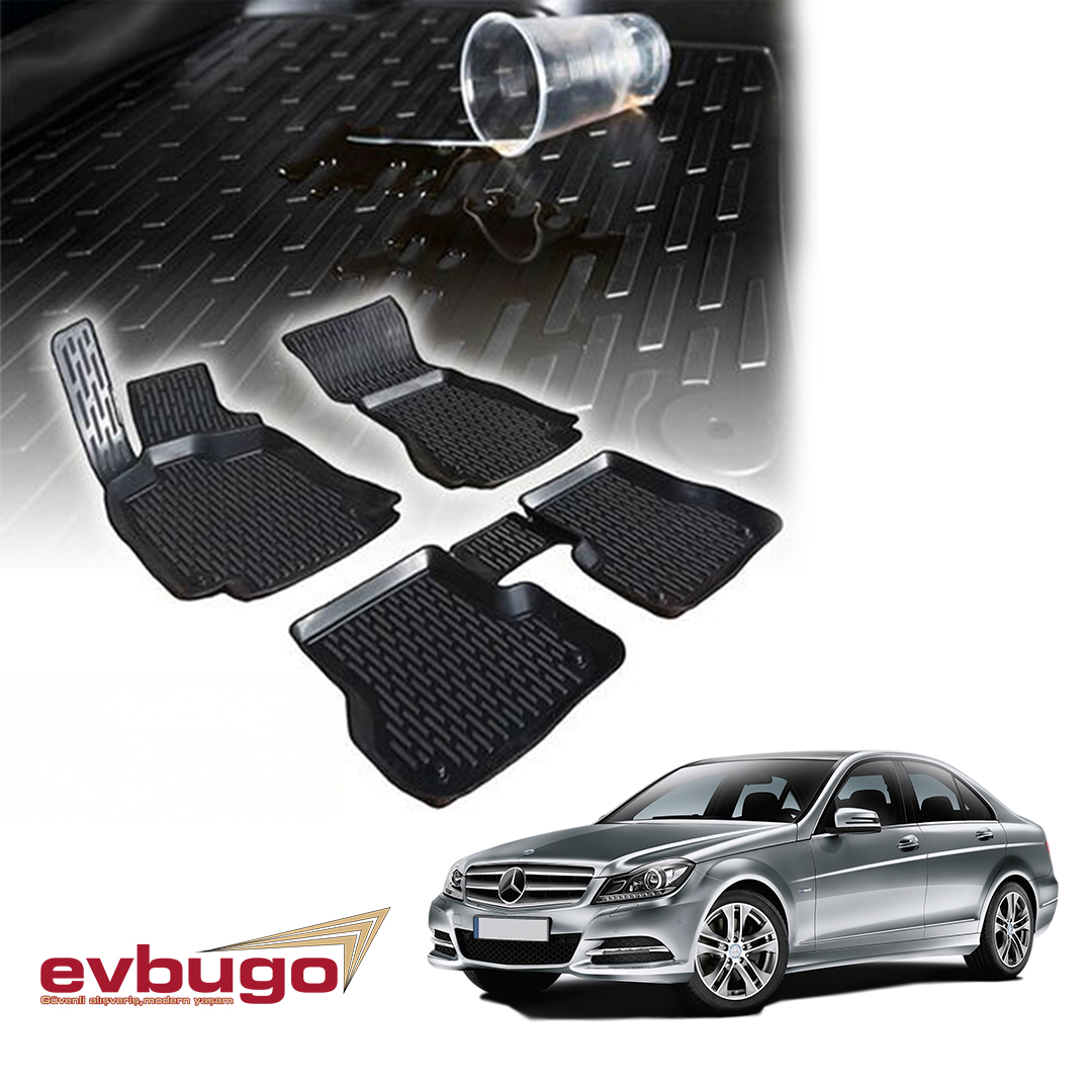 3D PASPAS SİYAH MERCEDES C SERİSİ W204 2008-2015